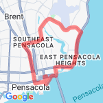 Pensacola Half Marathon route map