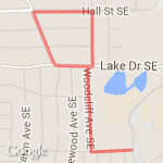 Woodcliff/lake drive loop route map