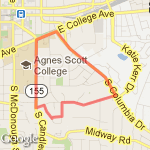 kirk-candler-college-s. columbia-kirk route map