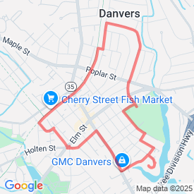 J&R 5K route  - 8.14 Km route in Danvers