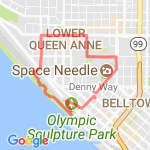 Short Waterfront Center Run route map