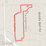 Afternoon Run route map