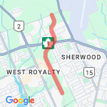 7 km trail run, out and back route map