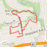 Shortie near mahals home route map