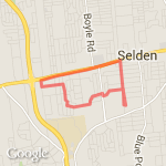 Around selden 4.2 miles route map