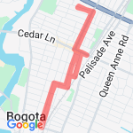 to main st. bagota  to gym and home route map