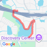 South around lake - out and back route map