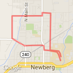 Backwards to Chehalem Drive route map