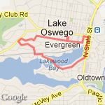 LakewoodBay2mileLoop route map