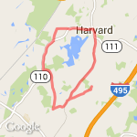 BareHill Pond loop 10 route map