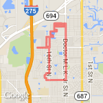 7 miles meadolawn route map