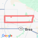 Brea-La Habra Run route map