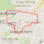 Island bridge/CC/St Patricks/Cork st/Rialto route map