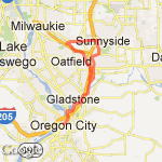 run to Clackamas route map