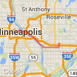 Paul to Missy at Work route map