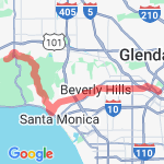 Dodger Stadium to Calabasas High route map