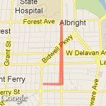 Run the Strip route map