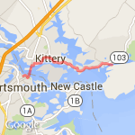 Portsmouth to Chauncey Creek route map