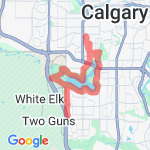 Strides - Glenmore Resevoir - Long Run! route map