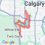 Strides - Glenmore Resevoir - Long Run! route map
