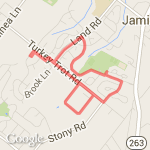 Around the neighborhood in Jamison route map