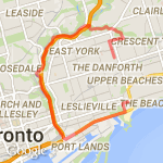 10 miles south  route map