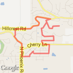 Cherry to N Phoenix Loop route map