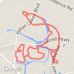 6 mile run/9.8k route map