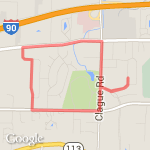 about 3 miles route map