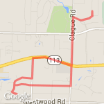 about 4 miles route map