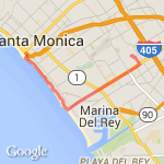 Home to Santa Monica Bike Path route map