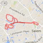 8.5 miles or 13.6 kilometers route map