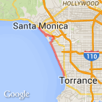 Venice Beach route map