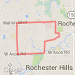 RHS - 5 miles route map