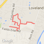 New 3 Mile Course in Neighborhood route map