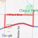 colubmbia/center ridge route map