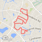 9.13 mile14.5K route map