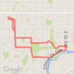Hillcrest w/stairs route map