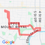 Hillcrest w/stairs route map