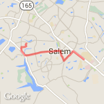 10 mile/16k route map