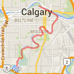 Glendora out and back route map