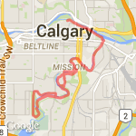 Elbow River Hills route map