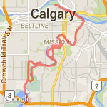 Elbow Hills route map