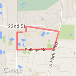 College of DuPage 5k route map