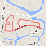 2.5 miles Neighborhood run route map
