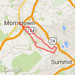 Morristown Green Loop 15.56 route map