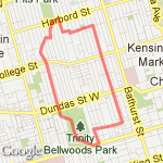 queen - palmerston - ulster route map