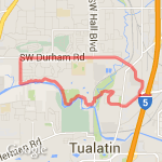 Tigard 5 mi route map