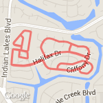 4.36 miles route map