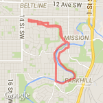 4.8 Km Lower Mount Royal Loup route map